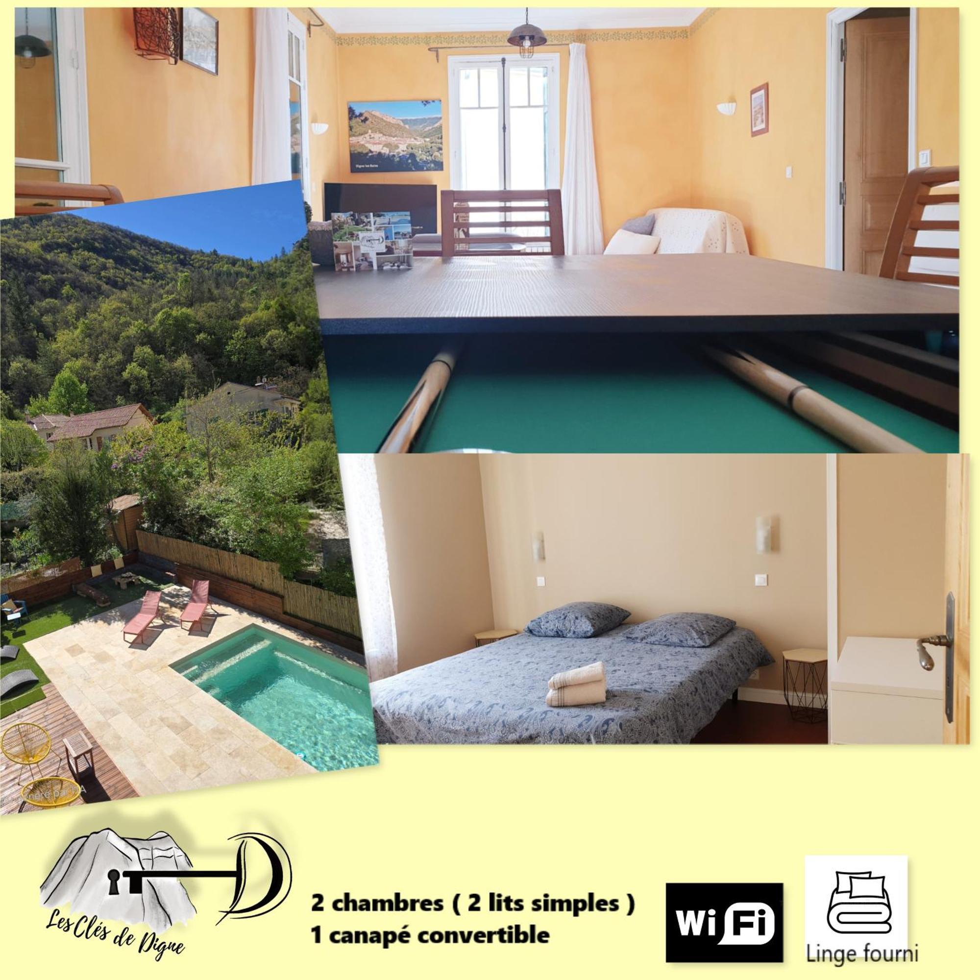 Spacieux T3 Avec Piscine Digne-les-Bains Exteriér fotografie